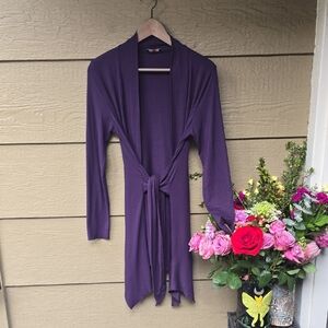 Apenage purple belted cardigan 10